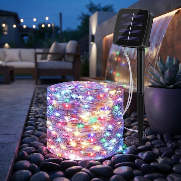 12m 100 LED Solar Color Light Strip