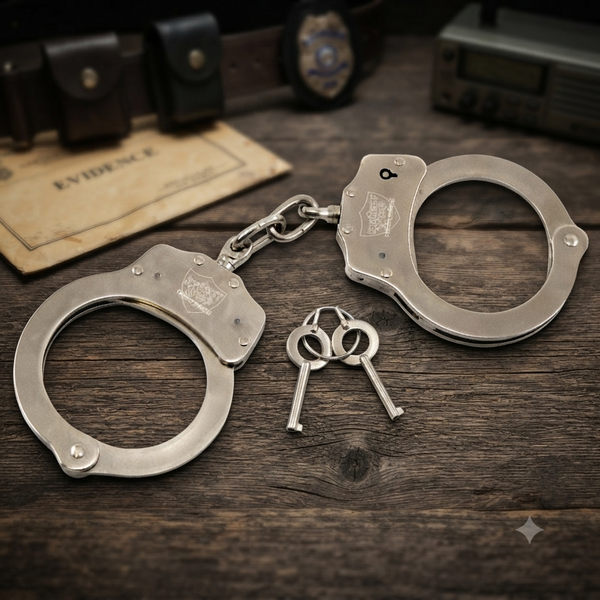 Heavy Duty Police Handcuffs with 2 Keys