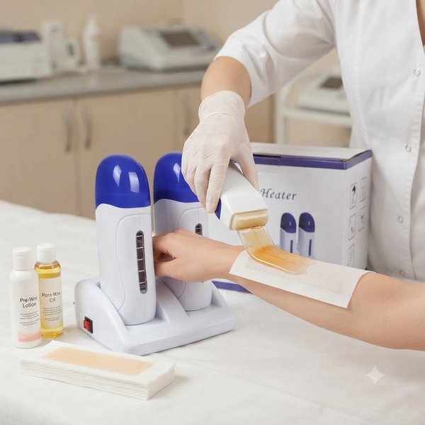 Professional Double Depilatory Roll-On Wax Warmer