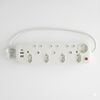 8-Way Multi-Plug Extension Lead with USB Ports