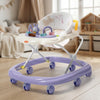 Infant Walker with Activity Tray featuring a padded seat and colorful activity toys, ideal for baby development.