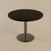 Round Bar Table 104 cm Height with Black Pedestal Base
