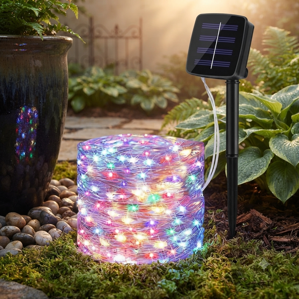 12m 100 LED Solar Color Light Strip