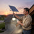 100W Solar Panel and Flood Light