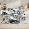 Stainless Steel Cookware Heavy Bottom Pots 27 Pieces Set