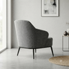 Modern Upholstered Accent Chair with Curved Backrest