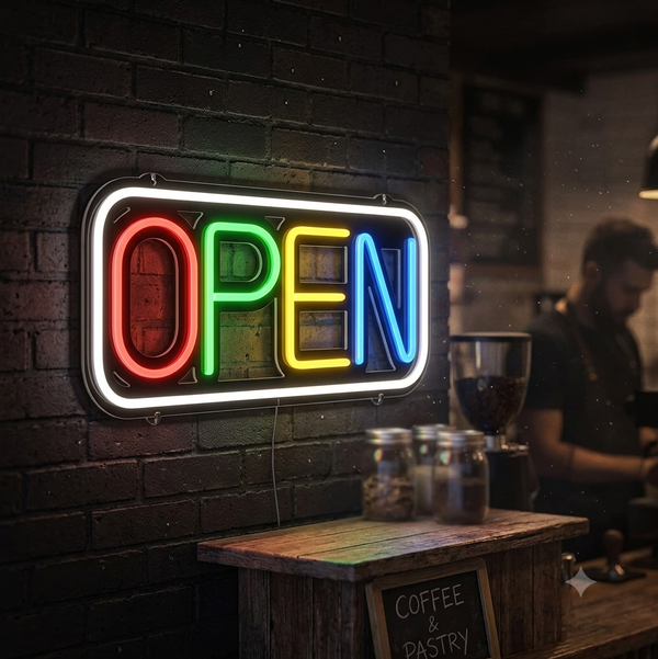 LED Neon Open Sign Light