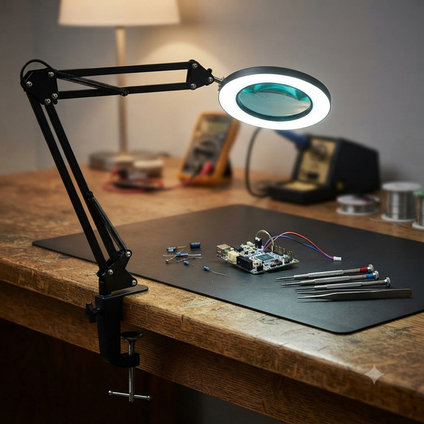 Adjustable Folding Led Desk Lamp Magnifier