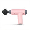 Portable Handheld Massage Gun in a pink color with a rounded black massage head, showcasing its compact design.