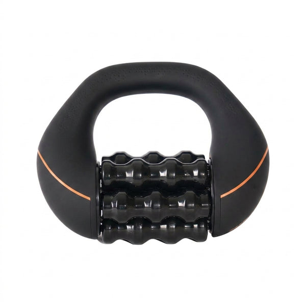 Multi-Roller Muscle Massage Tool featuring a compact handheld design with multiple textured rollers.