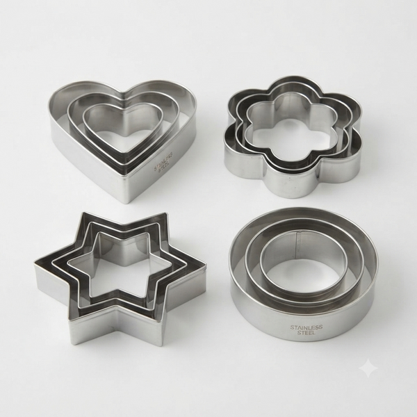 12 Pcs Stainless Steel Cookie Cutter Set
