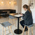 Square Bar Table 104 cm Height with Black Pedestal Base