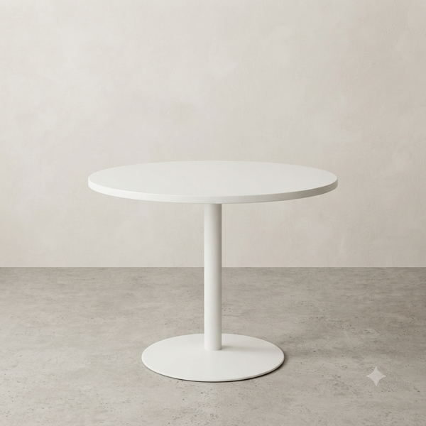 Round Bar Table 104 cm Height with Black Pedestal Base