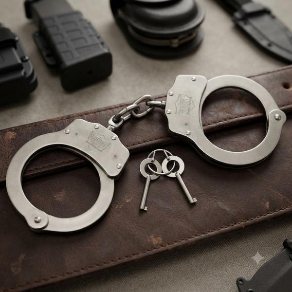 Heavy Duty Police Handcuffs with 2 Keys