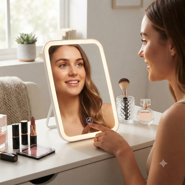 3 Level Lighting Makeup Mirror With LED Light