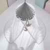 Hanging Nursery Mosquito Net Canopy with Pom-Poms