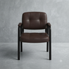 Modern Brown Upholstered Visitor Chair
