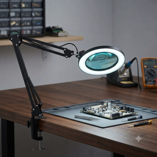 Adjustable Folding Led Desk Lamp Magnifier
