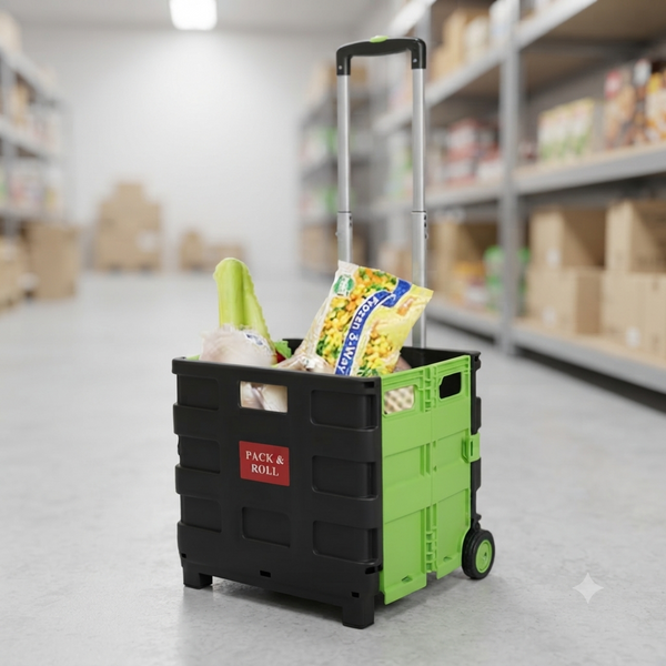 Double-Wheel Shopping Cart For Storage
