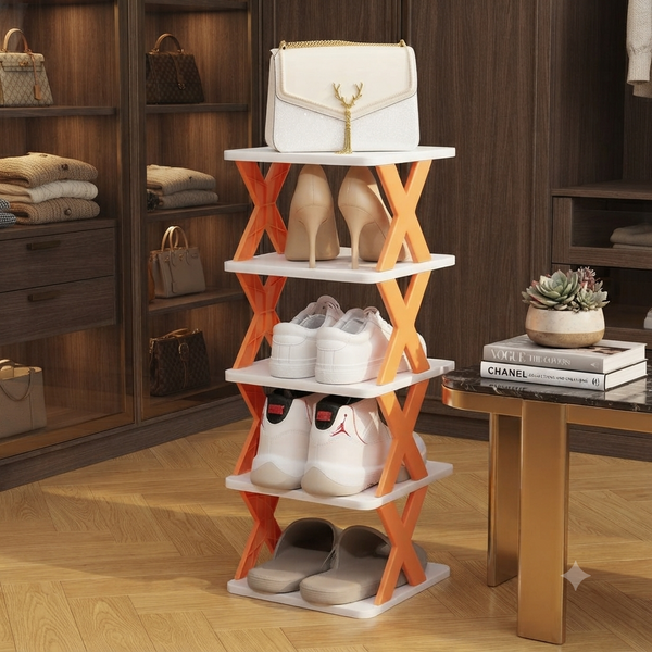 4 Tier Shoe Stackable Storage Rack Organizer