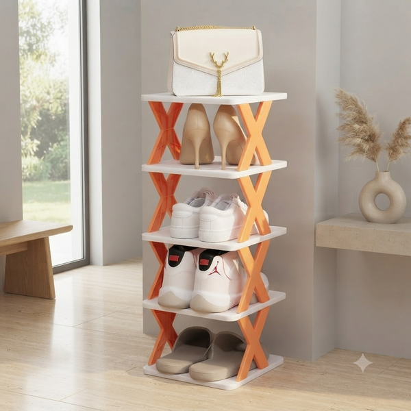4 Tier Shoe Stackable Storage Rack Organizer