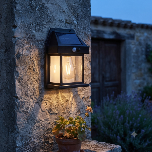 Outdoor Solar Wall Lantern
