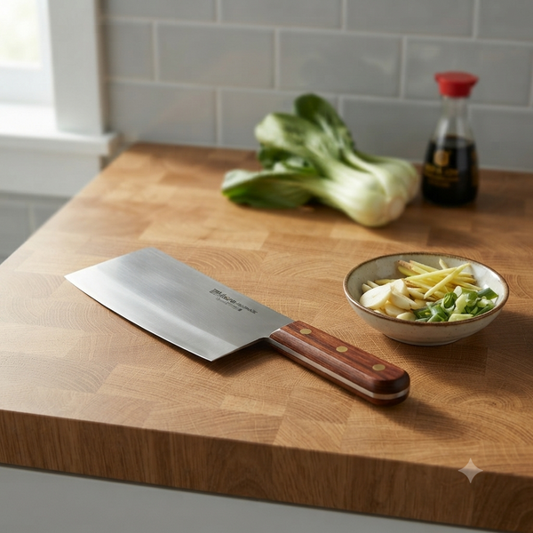 Chinese Cleaver Knife with Wooden Handle