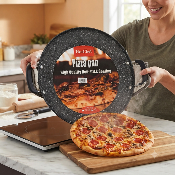Large Non-Stick Pizza Pan – Round Oven Baking Tray