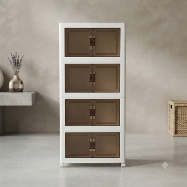 4 Layer Stackable Storage Box Organisers