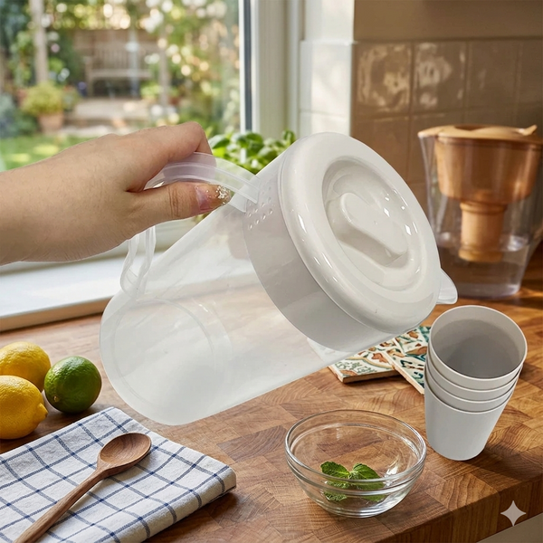 2L Cold Water Dispenser with Faucet and Cups
