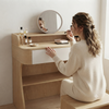 Wood-Effect Dressing Table with Open Shelf