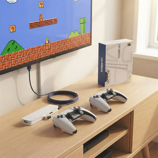 2.4G Wireless 4K HD Game Console with Game Stick