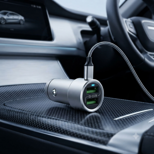 Portable Dual Usb Car Charger