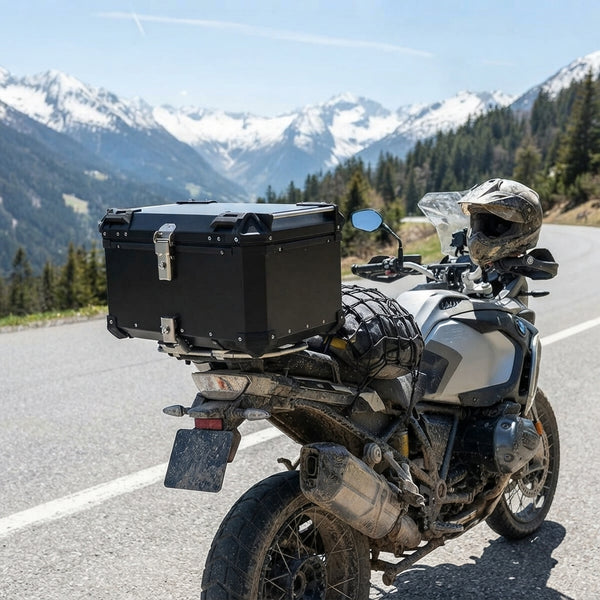 45L Motorcycle Aluminum Alloy Top Box Tail Case Black
