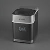 Portable Countertop Ice Maker in a sleek black design with a transparent lid for easy ice access.