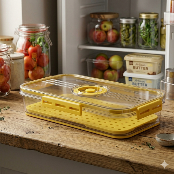 Acrylic Rectangle Fresh Food Storage Box