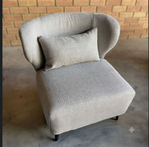 Grey Upholstered Accent Chair