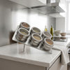 Stainless Steel Magnetic Spice Rack 6 Piece