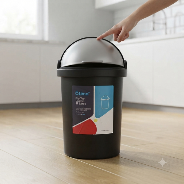 25L Flip Top Plastic Dustbin