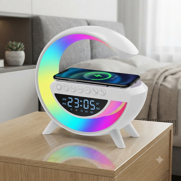 LED Wireless Charging Speaker Clock