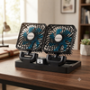 Desktop Rotatable Double Solar Charging Fan