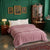Soft Printed Blanket draped over a bed in a stylish room, enhancing cozy and decorative home décor.