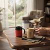 Stainless Steel Leak-Proof Vacuum Coffee Mug with Handle