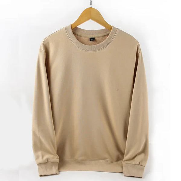 Unisex Oversized Blank Hoodies in beige color displayed on a hanger for casual wear.