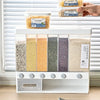 6 Compartment Dry Food Dispenser for organizing grains, cereals, and snacks with easy access.
