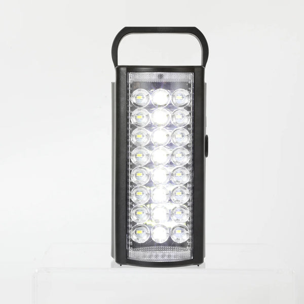 Portable LED Emergency Light Rechargeable Lantern with bright illumination and a sturdy handle for ease of use.