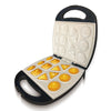 1400W Electric Cookie Maker - High Power Baking Appliance with freshly baked cookie designs inside.