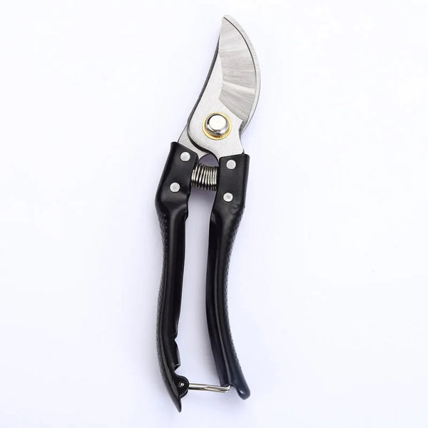 Steel Garden Bypass Pruner - Heavy-Duty Secateurs with ergonomic handles and sharp stainless steel blades.