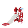 Childrens Playhouse Slide Playground Set featuring a red dinosaur slide and platform for outdoor fun.