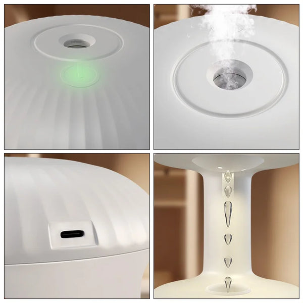 Anti Gravity Water Droplet Humidifier and Aromatherapy Diffuser